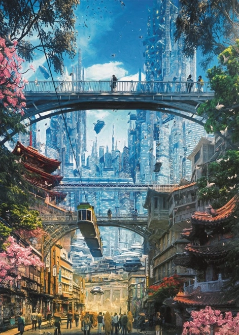 Παζλ HEYE Future Cities: Εμπορική συνοικία 1000 κομμάτια