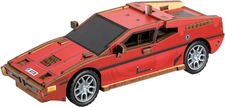 2Kids Toys 3D ξύλινο παζλ/κατασκευή σπορ αυτοκίνητο κόκκινο