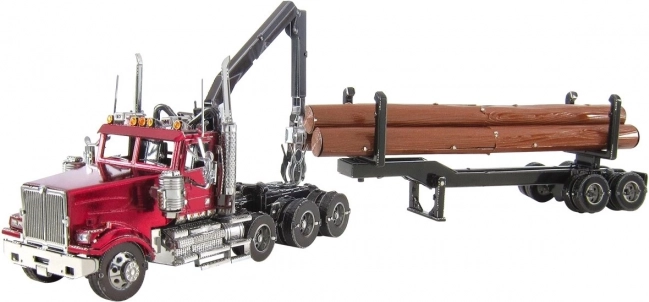 Metal Earth 3D παζλ WESTERN STAR 4900 – φορτηγό υλοτομίας με ρυμουλκούμενο ICONX