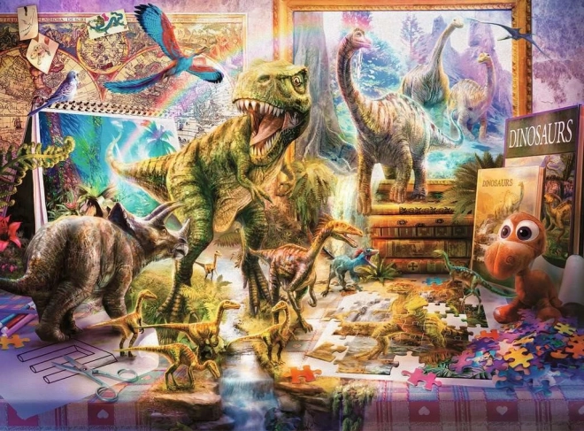 Παζλ RAVENSBURGER Οι δεινόσαυροι ζωντανεύουν XXL 100 κομμάτια