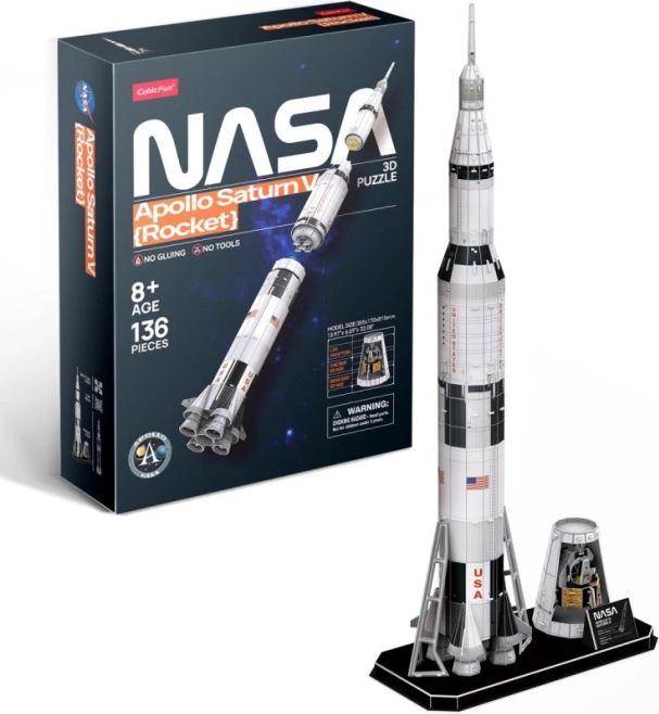 3D παζλ Saturn V Rocket – 136 κομμάτια