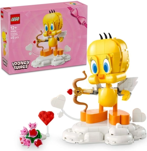 LEGO Tweety ως Έρωτας – σετ κατασκευής για έκθεση για την Ημέρα του Αγίου Βαλεντίνου