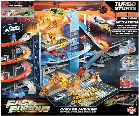 Jada Toys Fast & Furious γκαράζ Mayhem με 5 οχήματα