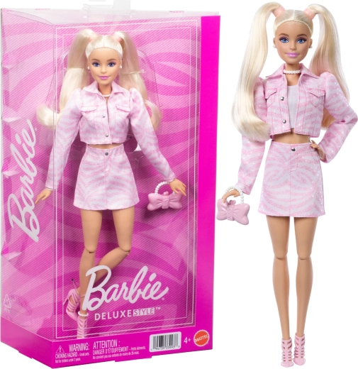 Barbie Deluxe Style ροζ denim – μοδάτη κούκλα με αξεσουάρ