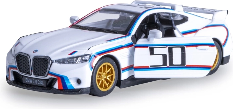 Μεταλλικό μοντέλο BMW 3.0 CSL Batmobile σε κλίμακα 1:42, λευκό