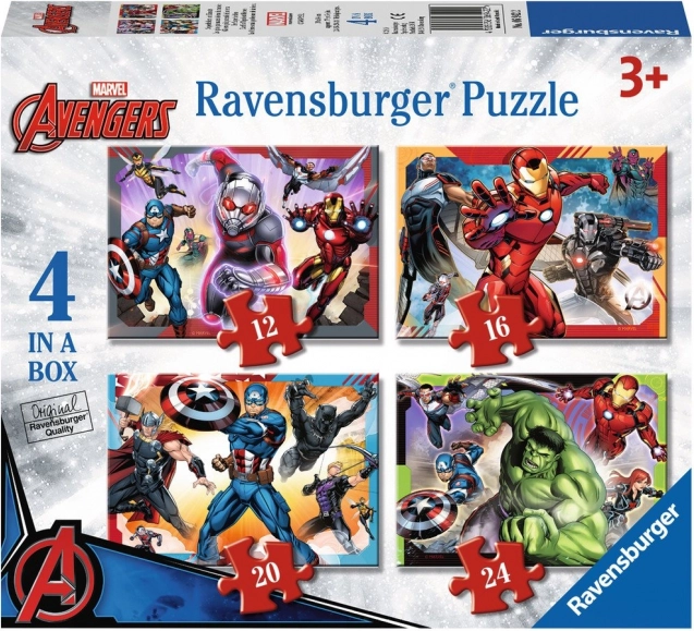 Ravensburger παζλ Avengers: οι πιο δυνατοί ήρωες της γης 4σε1 (12–24 κομμάτια)