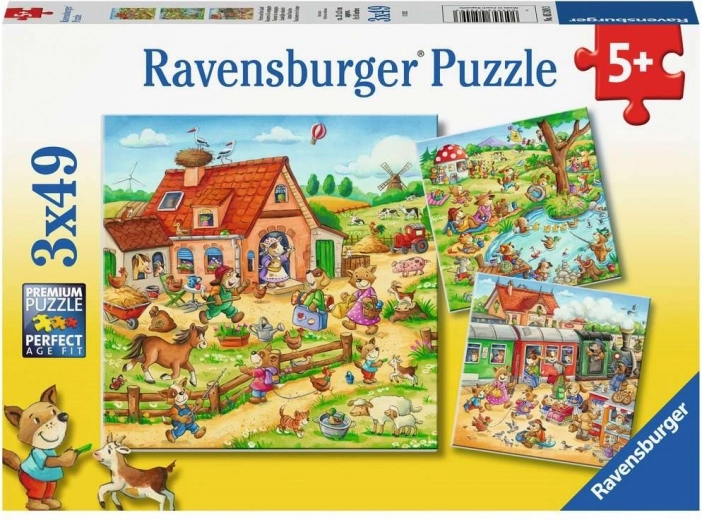 Παζλ Ravensburger διακοπές στην εξοχή 3×49 κομμάτια