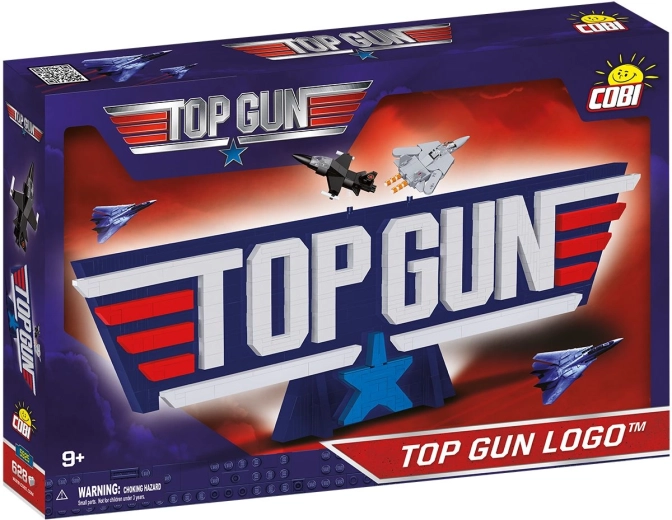 Σετ κατασκευής COBI Top Gun, τρισδιάστατο λογότυπο, 628 κομμάτια