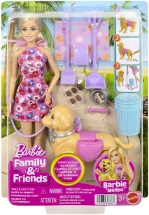 Κούκλα Barbie με σκυλάκι στη βόλτα