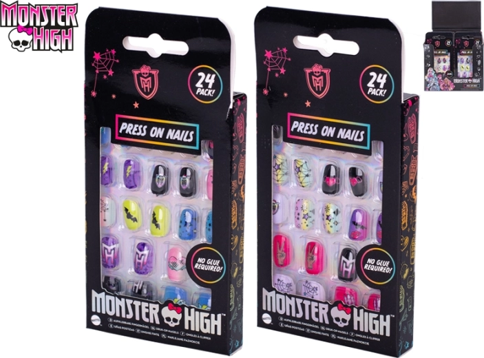 Παιδικά αυτοκόλλητα νύχια MONSTER HIGH – 24 τεμ. χωρίς κόλλα