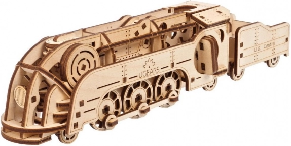 Ugears μίνι ατμομηχανή – 3D ξύλινο μηχανικό παζλ