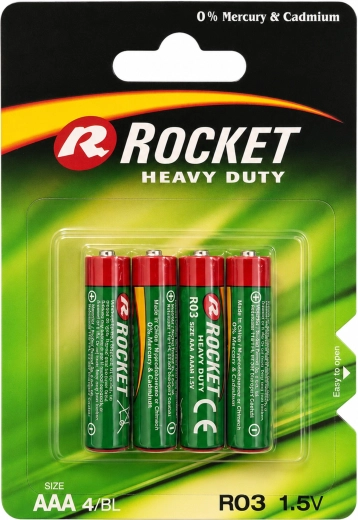 Μπαταρίες Rocket AAA 1,5 V ψευδαργύρου-άνθρακα 10×4 τεμ. (40 τεμ.)