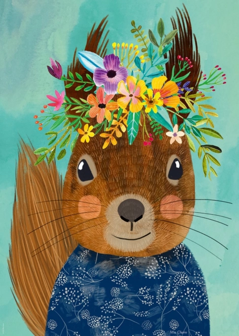 Παζλ 1000 κομματιών Floral Friends – σκίουρος από τη Mia Charro