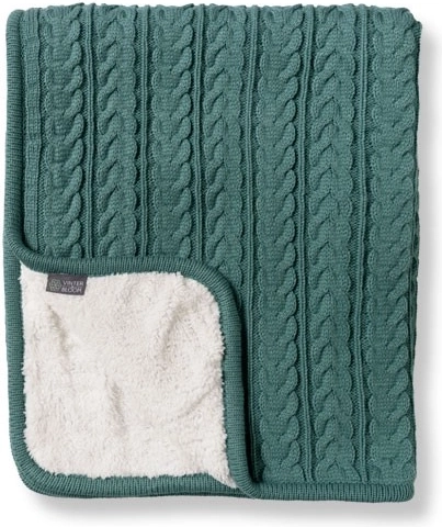 VINTER & BLOOM διπλής όψης κουβέρτα Cuddly misty green