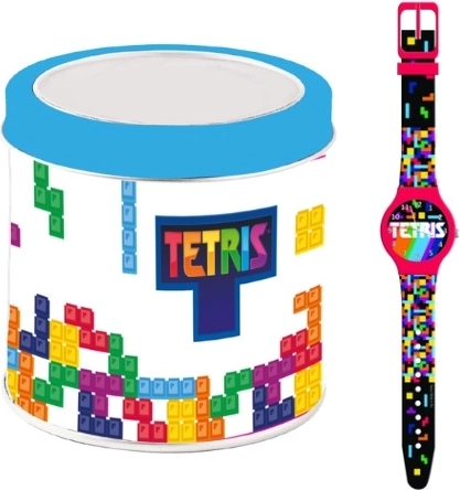 Παιδικό ρολόι Tetris σε μεταλλικό κουτί