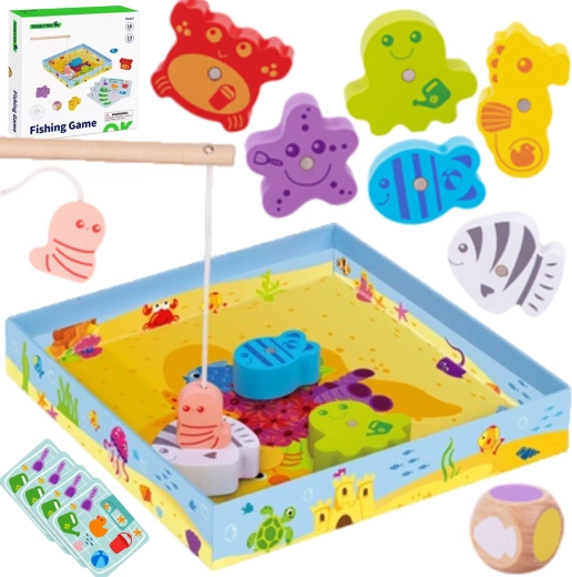 Ξύλινο μαγνητικό παιχνίδι ψαρέματος TOOKY TOY για παιδιά