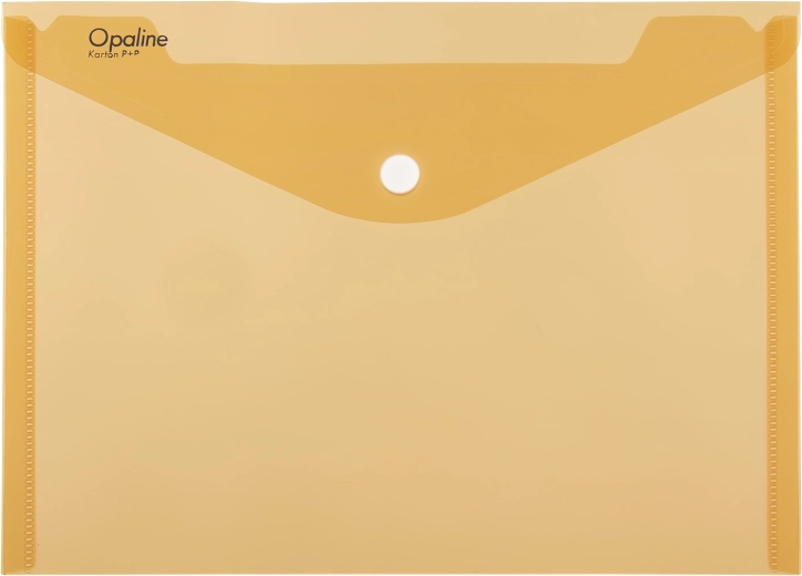Φάκελος με κουμπί-πιεστήριο A4 Opaline πορτοκαλί από πολυπροπυλένιο 180 microns (συσκευασία 5 τεμ.)