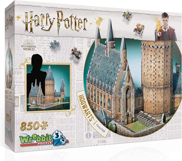 Wrebbit 3D παζλ Harry Potter: Μεγάλη Αίθουσα του Hogwarts 850 κομμάτια