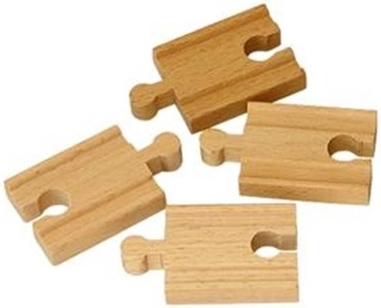Babu τρενάκια – ευθεία ξύλινη ράγα 5 cm, 6 τεμ.