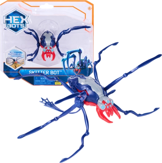 Spin Master Hex Bots Skitter Bot ρομποτική μπλε αράχνη - 1 τεμάχιο