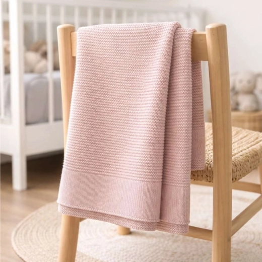 NANNA μπαμπού κουβέρτα bamboo pink