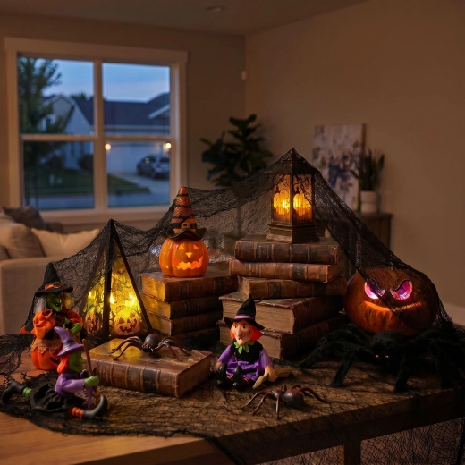 Μαύρο υφασμάτινο κρεμαστό διακοσμητικό Halloween