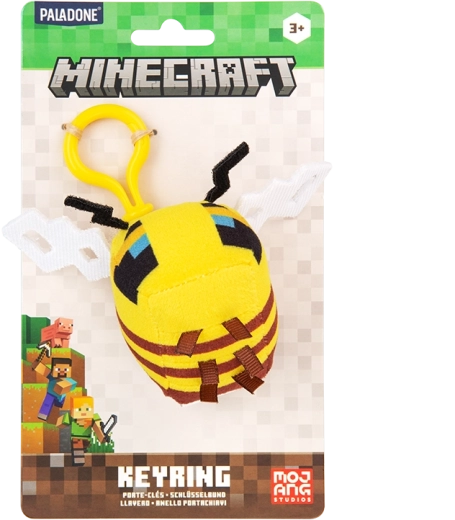 Λούτρινο μπρελόκ Minecraft μέλισσα - 1 τεμάχιο