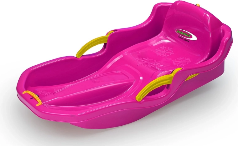 Snow Play Comfort έλκηθρο 80 cm ροζ με χειρόφρενο - 1 τεμάχιο
