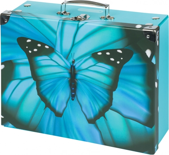Πτυσσόμενη σχολική βαλίτσα Butterfly με μεταλλικές γωνίες BAAGL