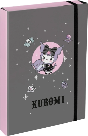Θήκη για σχολικά τετράδια A4 Jumbo KUROMI γκρι