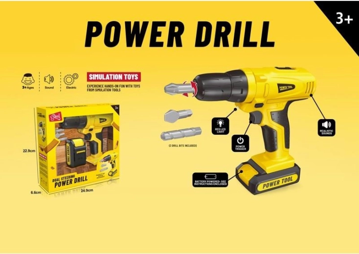 Power Tool παιδικό τρυπάνι και κατσαβίδι για παιχνίδι