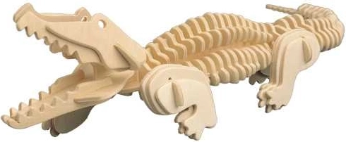 Woodcraft ξύλινο 3D παζλ κροκόδειλος, 94 κομμάτια