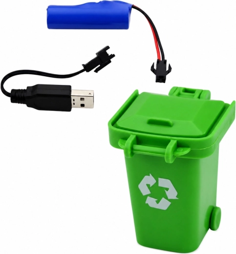 Φόρτιση USB και κάδος απορριμμάτων στη συσκευασία