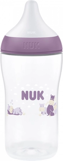 NUK Perfect Match βρεφικό μπιμπερό με έλεγχο θερμοκρασίας hippo 260 ml