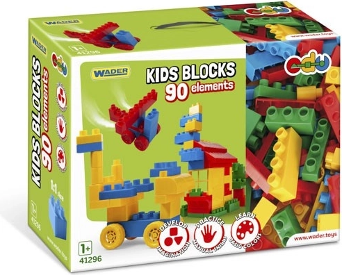 Κατασκευαστικό σετ κύβων Wader Kids Blocks – 90 τεμάχια
