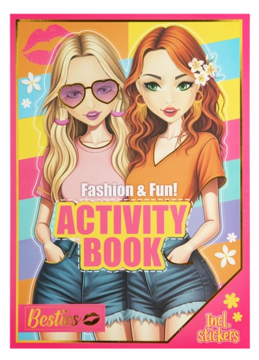 Βιβλίο δημιουργικότητας μόδας Fashion and Fun A4 Besties