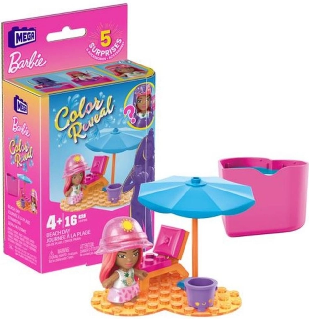 Mega Construx Barbie Color Reveal μικροκούκλα