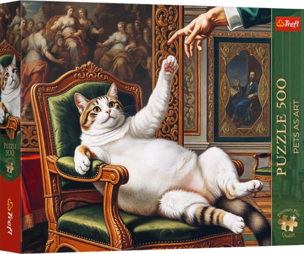 Παζλ 500 Premium Plus – Pets as Art: Η Χνουδωτή Μεγαλειότητά Του