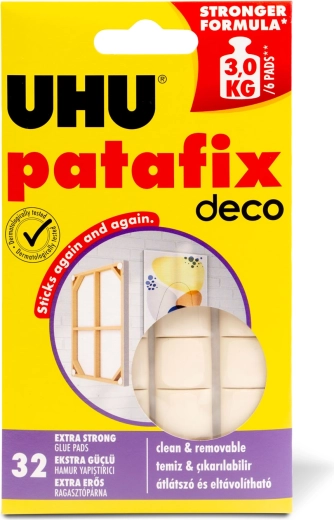Patafix Homedeco λευκή αυτοκόλλητη πλαστελίνη, 32 τεμ.