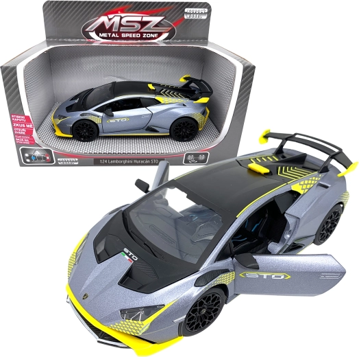 Μεταλλικό μοντέλο 1:24 LAMBORGHINI Huracán STO ασημί-γκρι