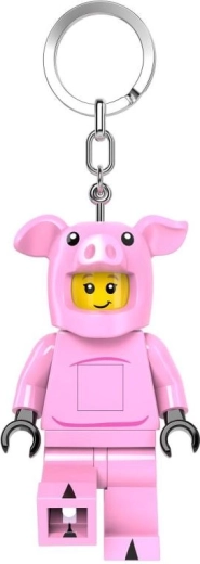 Μπρελόκ μίνι φιγούρα LEGO γουρουνάκι με φακό