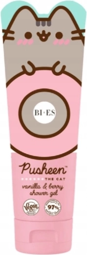 Pusheen The Cat αφρόλουτρο και σαμπουάν 2σε1 με άρωμα βανίλιας και φρούτων του δάσους 240 ml