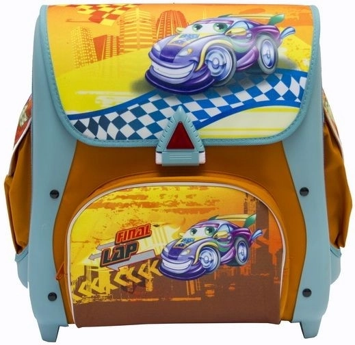 Σχολική τσάντα (σακίδιο τύπου tornister) Cars 21 l, μπλε-πορτοκαλί - 1 τεμάχιο