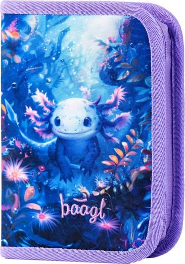 Μονώροφη σχολική κασετίνα Axolotl