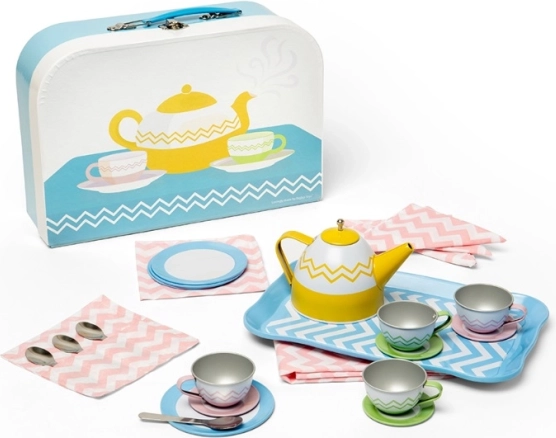 BIGJIGS TOYS σετ τσαγιού σε βαλιτσάκι