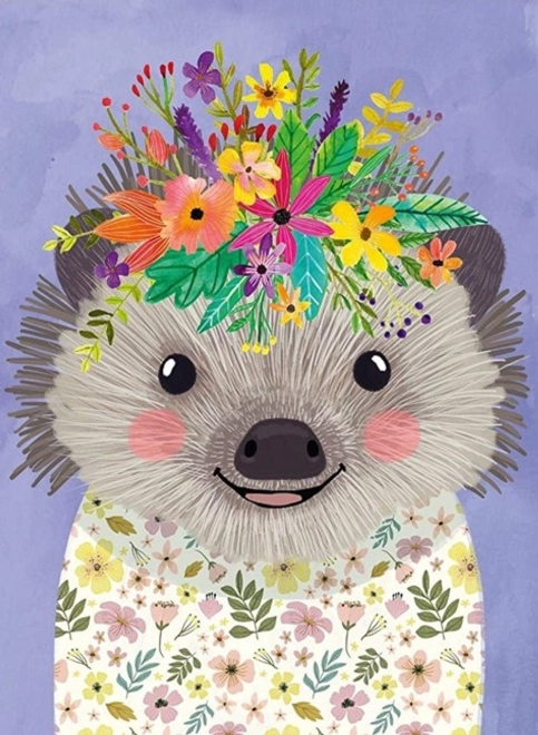 Παζλ 500 κομματιών Floral Friends – σκαντζόχοιρος από τη Mia Charro