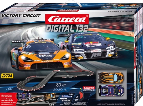 Πίστα αυτοκινήτων Carrera Digital 132 Victory Circuit 7,3 m με αυτοκίνητα McLaren 720S GT3 και Audi R8 LMS GT3