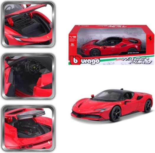 Μεταλλικό μοντέλο BBURAGO FERRARI SF90 STRADALE 1:18 κόκκινο