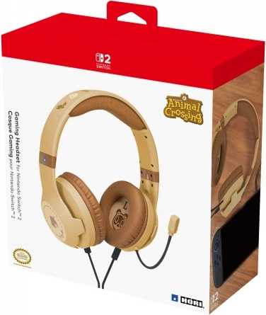 Gaming headset HORI για Nintendo Switch 2 Animal Crossing Wood Brown