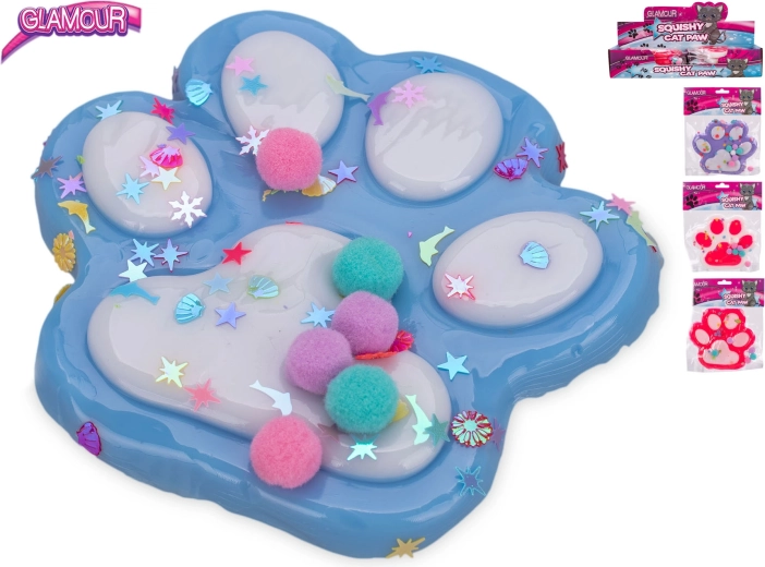 Αντιστρές παιχνιδάκι πατούσα γάτας με slime Glamour Mega